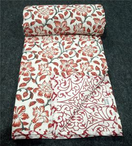 Dohar fait à la main imprimé floral Dohar coton doux imprimé Double couverture confortable literie accessoires de mode - Product Image 1