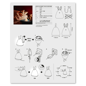 Luce notturna per bambini RGB Nightlux Rabbit Touch (Ledvance 4058075602113) - Product Image 4