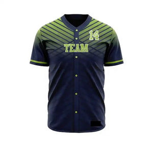 Latest Custom Logo Baseball & Softball Jersey Set Men's Popular New Style Uniform Breathable Sportswear With Custom Team Name - Product Image 4