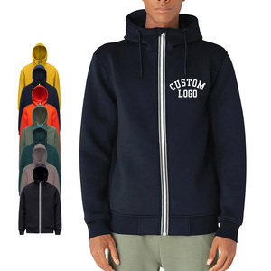 Capuche à col montant de haute qualité Personnaliser pull à capuche zippé pour hommes pulls molletonnés causals zip lourd pour les jeunes - Product Image 3