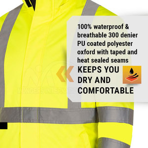 Chaqueta de Trabajo de Poliéster para Hombre, de Alta Calidad, con Certificación CE, Color Personalizado, Transpirable, de Secado Rápido, Estilo Urbano, con Características de Alta Visibilidad - Product Image 3