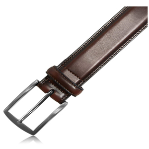 Ceinture en cuir de vache véritable pour hommes d'affaires ceinture en cuir de vache vintage en gros ceinture à ardillon avec logo personnalisé utilisation double face Pakistan - Product Image 6