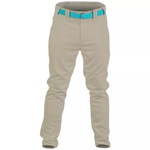 Pantalones de poliéster verde sólido de corte ajustado para hombre con cierre de hebilla de cinturón morado - Product Image 3