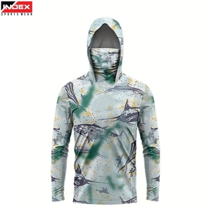 Camisa de Pesca con Capucha de Manga Larga para Hombre INDEX, con Máscara Facial, Estampado por Sublimación, Protección UPF 50 Anti-UV, Diseño Animal, Ropa Deportiva - Product Image 1