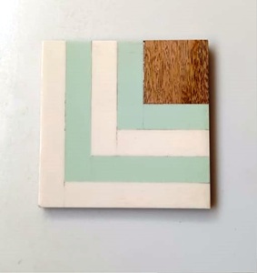 RED <b>AND</b> WHITE RESIN INLAY Custom Material <b>Coaster</b> <b>Set</b> Classic Style round Stone Pads for Kitchen Made in India - Product Image 2