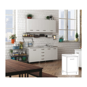Kit Cucina Base 1 Anta 40x50xh85 Cm Bianco - Product Image 1