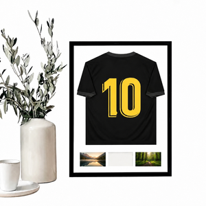 <span class=keywords><strong>Cornice</strong></span> per Maglia Sportiva (Calcio, Basket) <span class=keywords><strong>con</strong></span> Logo Personalizzato, Decorazione da Parete in Legno Nero per Soggiorno, Vendita all'Ingrosso - Product Image 3