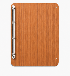 DIVRIS Porta Menús de Madera Marrón Personalizado, Grabado, con Capacidad para Múltiples Páginas, para Restaurantes y Cafeterías - Product Image 3