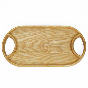 Plateau en bois écologique fait à la main pour les salades et les fruits, plateau de service alimentaire de forme arrondie, prix Offre Spéciale - Product Image 6