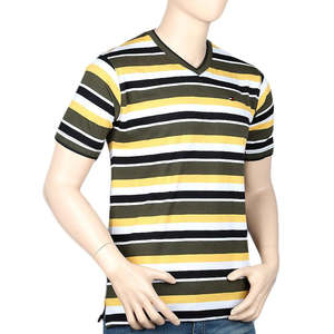 T-shirt à col en V et manches courtes pour homme - Multi - Product Image 1