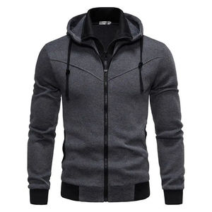 Chaqueta de moda para hombre, cárdigan informal ajustado con capucha de color contrastante, chaqueta fina con capucha para hombre, Sudadera con capucha - Product Image 6