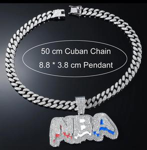 Bijoux pendentifs en diamant naturel moissanite personnalisés entièrement glacés pour bijoux unisexes en diamant taille ronde - Product Image 2