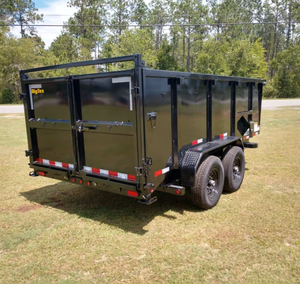 Remorque à benne basculante hydraulique 7X16 semi-remorque de 7 tonnes 14LP-16 essieu à benne basculante côté haut moteur en alliage d'aluminium et d'acier - Product Image 2