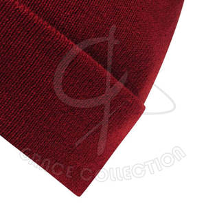Gorro a rayas personalizable de tela de poliéster/algodón para hombre con logotipo personalizado, gorro liso de Jacquard - Product Image 4