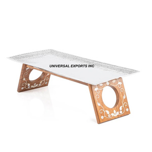 Stainless Steel Elegant Decorative Handmade Chocolate <b>Tray</b> <b>with</b> <b>Handle</b> Rectangle Shape Multi-functional Customized Size - Product Image 4