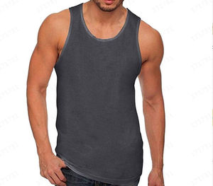 Débardeur en tricot à col rond uni élégant pour homme, doux, durable et respirant pour un usage décontracté, réductions en gros disponibles - Product Image 3