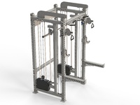 Vente chaude Sélectorisé Formateur Fonctionnel À Montage Latéral Multi Fonctionnel Smith Machine Station Power Rack Câble Système Force