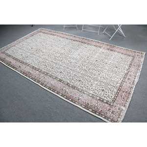 Tapis de 5,2 x 9,1 pieds, grand tapis turc, tapis patchwork rose - Product Image 4