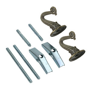 Crochet de plafond en métal laiton antique robuste et durable, capacité 30 lb, 1,5 pouce, installation facile, réutilisable - Product Image 1