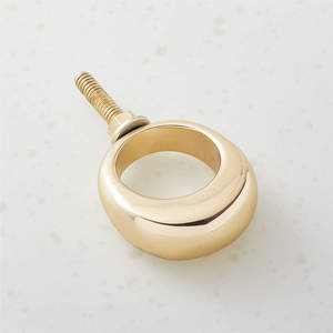 Ring Round Design Black and Brass Finish <b>Knobs</b> <b>for</b> Door Handle <b>Dresser</b> Door Cabinet Antique Round Shape Made in India Wholesale - Product Image 3