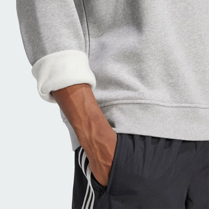 Sudadera de cuello redondo de algodón 100% personalizada para hombre, ropa de calle de lujo de gran tamaño con decoración de patrón, sudadera de lana en blanco - Product Image 4