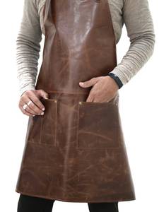 Waterproof Wholesale Exporter of Top Grade BBQ <b>Cooking</b> Leather <b>Apron</b> at Best Price LAN-0034 - Product Image 6