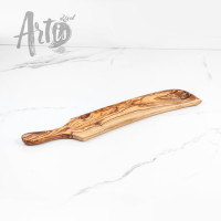 Plat à charcuterie élégant en bois d'olivier tunisien, fait main et écologique, avec gravure, idéal pour les réceptions
