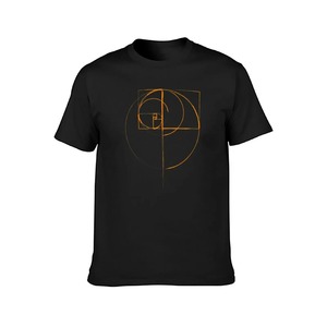 Fibonacci Golden Ratio Circle Camiseta personalizada camisa sublime espacios en blanco trajes Vintage para hombres - Product Image 2