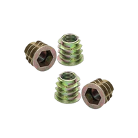 Prix usine M4 M5 M6 M8 M10 Inserts d'écrou à vis filetée Écrous en acier inoxydable nickelés pour bois Mining Pack 50/100 Direct