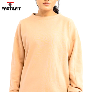 Último diseño Winters Jumper 100% algodón cuello redondo sudaderas Casual logotipo personalizado pulóver sudadera para mujer - Product Image 2