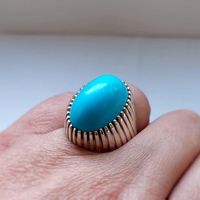 Hadiah Natal Perak Sterling 925 Berkualitas Tinggi Bersertifikat IGI Potongan Zamrud Turquoise Asli Neeshapuri Feroza Alami Gaya Art Deco untuk Pesta