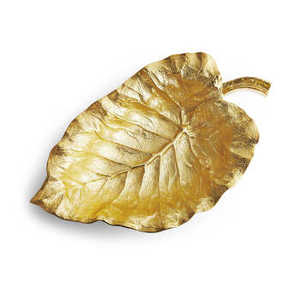 Leaf Design Metal Food Serving <b>Bowl</b> Gold Color Trending New Arrival Perfect for <b>Snacks</b> Serving and Ramadan Gifting - Product Image 2