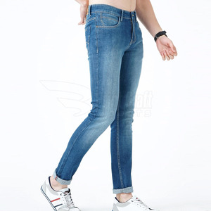 กางเกงยีนส์ทรงตรงเอวกลางผ้าฝ้าย 100% ระบายอากาศได้ดี น้ำหนักเบา สไตล์ลำลองสำหรับผู้ชาย คุณภาพสูง ปรับแต่งได้ จัดส่งตรงจากโรงงาน - Product Image 4