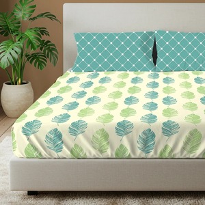 Luxury Bedsheet 100% Cotton <b>King</b> <b>Size</b> Double Bed Bedsheets With <b>Pillow</b> Covers - Product Image 2