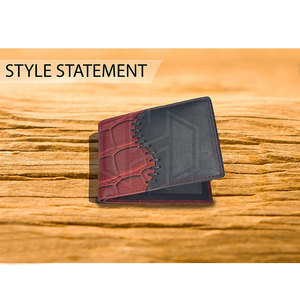 Cartera de cuero de moda con detalles de puntada fina y cartera de cuero compacta de material Premium - Product Image 4