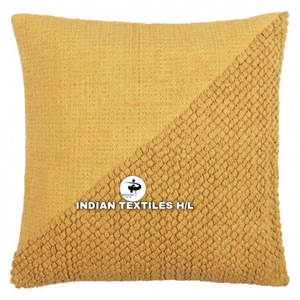 Tufted Boho <b>Cushion</b> Cover By Indian Textiles H/L Handwoven Decorative Throw Pillow Luxury Boho Pillow With Heavy <b>Tassel</b> - Product Image 6