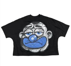 T-shirt ample pour homme, style streetwear, coton, col rond, tendance, vêtement de tous les jours - Product Image 1
