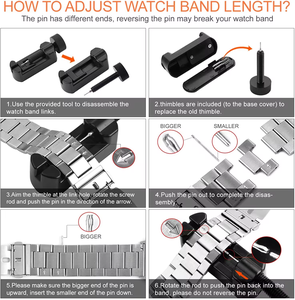 Cinturino a Tre Perle in Acciaio Inossidabile per Apple <span class=keywords><strong>Watch</strong></span> Serie 7 - Product Image 6