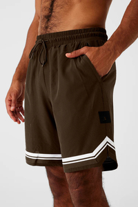 Shorts de sport décontractés légers en tissu compressé avec logo personnalisé, doublure de 6 pouces, entraînement physique, athlétisme, course à pied, salle de sport, pour hommes - Product Image 2