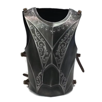 CHk Armure médiévale fantastique, Costume de cosplay, Chevalier Paladin, Plastron en acier fait main, Gris antique, Halloween, Fête des Mères
