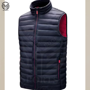 Gilet d'hiver pour homme, fermeture éclair, 100% polyester, écologique, coupe-vent, séchage rapide, vêtements d'extérieur - Product Image 4