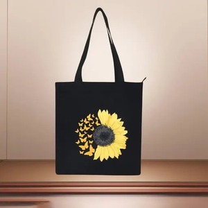 Bolso de lona reutilizable ecológico Bolso de hombro hecho a mano Bolso elegante - Product Image 4