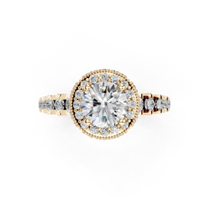 แหวนเพชรประกายแบบคลาสสิก AIENR-022สำหรับผู้หญิงสำหรับการมีส่วนร่วมในทองคำขาวหรือทองคำขาวและสีขาวทองและสีโรสโกลด์ - Product Image 6