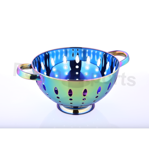 Passoire arc-en-ciel Passoire en acier inoxydable Set Kitchen Essential avec poignée en acier inoxydable Matériau métallique - Product Image 1