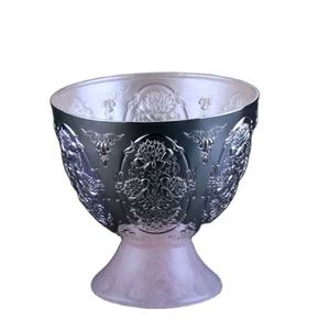 Bol classique avec support pour ustensiles de cuisine maison Restaurant Dates Fruits secs métal argenté rond bols de service élégants fournitures d'hôtel - Product Image 2