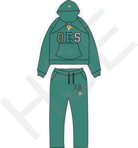 ชุดวอร์มหลากสีแบบกำหนดเอง OES |   ชุดเสื้อฮู้ดดี้ปักลายและกางเกงขายาว - Product Image 4