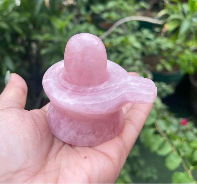 Beautiful Rose Quartz Shivalingum Carved Gemstone Wholesale Agate Gem Natural Gemsotne