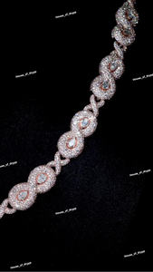 Collar de Eslabones con Aspecto de Diamantes Plateados, Estilo Hip Hop, Cadena de Alta Gama - Product Image 3