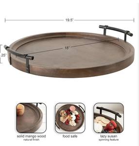 Plateau de service en bois pour hôtels et restaurants Plateau à café en bois de couleur naturelle Plateau de service en bois - Product Image 4