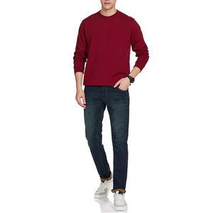 Sweatshirts d'hiver décontractés pour hommes, coupe classique, en coton mélangé, polaire, motif uni, écologiques, respirants, best-sellers - Product Image 4
